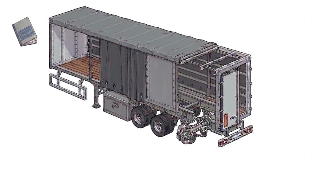 Trailer exploded parts diagram
